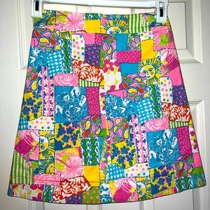 💝 Lilly Pulitzer Patch Wrap Skirt